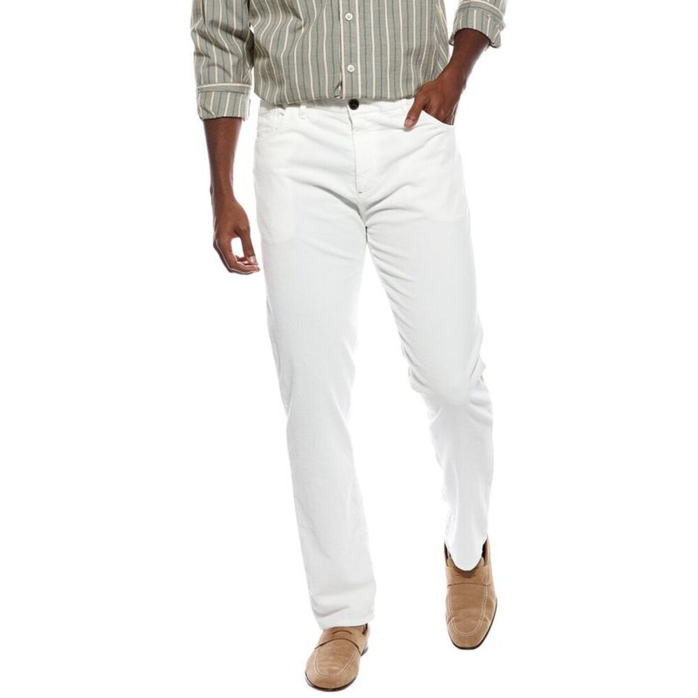 Isaia Mens Corduroy Pant, White